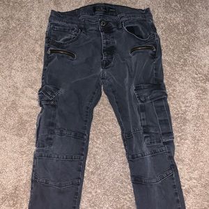 Zara man denim collection black cargo jeans